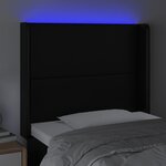 vidaXL Tête de lit à LED Noir 103x16x118/128 cm Similicuir