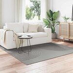 vidaXL Tapis de surface Carré HUARTE Gris 120 x 120 cm Polyester