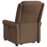 vidaXL Fauteuil inclinable Marron Tissu
