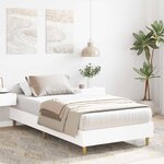 vidaXL Cadre de lit sans matelas blanc 75x190 cm bois d'ingénierie
