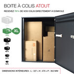 Boite à colis Atout 1 porte Noir Sablé RAL 2100MS