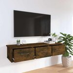 vidaXL Armoire murale Chêne fumé 88x26x18 5 cm Bois d'ingénierie
