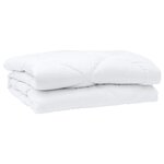 vidaXL Couette avec oreiller 3 Pièces Blanc 260 x 220 cm Microfibre