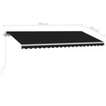 vidaXL Auvent manuel rétractable avec LED 400x300 cm Anthracite