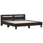 vidaXL Cadre de lit Chêne noir 180 x 200 cm Bois d'ingénierie
