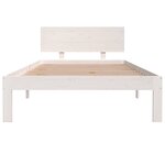 vidaXL Cadre de lit sans matelas blanc bois de pin massif 100x200 cm