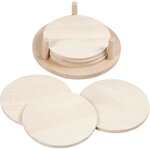 6 dessous de verre en bois à customiser ø 9 5 cm