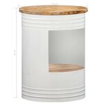 vidaXL Table basse 43x55 cm Bois de manguier solide