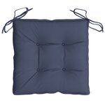 vidaXL Coussins de chaise lot de 4 bleu marine 40x40x7 cm tissu oxford