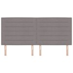 vidaXL Tête de lit avec tête de lit Taupe 200 cm Cuir synthétique