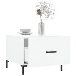 vidaXL Tables basses 2 Pièces blanc 50x50x40 cm bois d'ingénierie