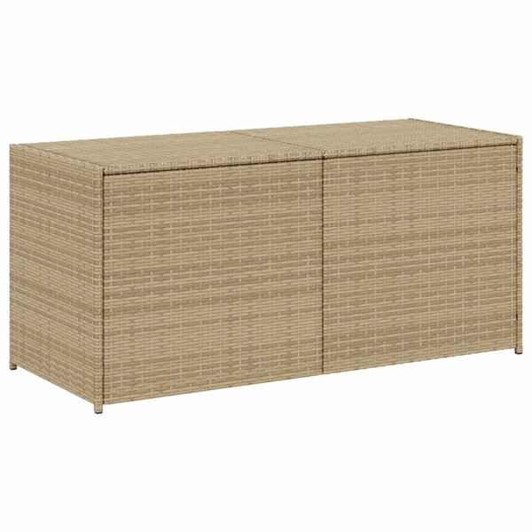 vidaXL Boîte de rangement de jardin mélange beige 283L résine tressée