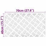 vidaXL Plaques à damier 4 Pièces Argent 70 x 40 cm Aluminium