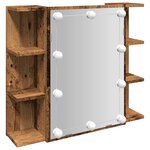 vidaXL Armoire à miroir avec LED vieux bois 70x16 5x60 cm