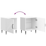 vidaXL Cabinet de chevet Blanc brillant 43 x 34 5 x 50 cm