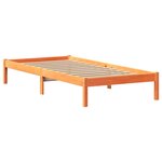 vidaXL Lit bibliothèque sans matelas cire marron 75x190 cm pin massif