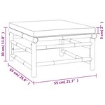 vidaXL Salon de jardin 9 Pièces avec coussins taupe bambou