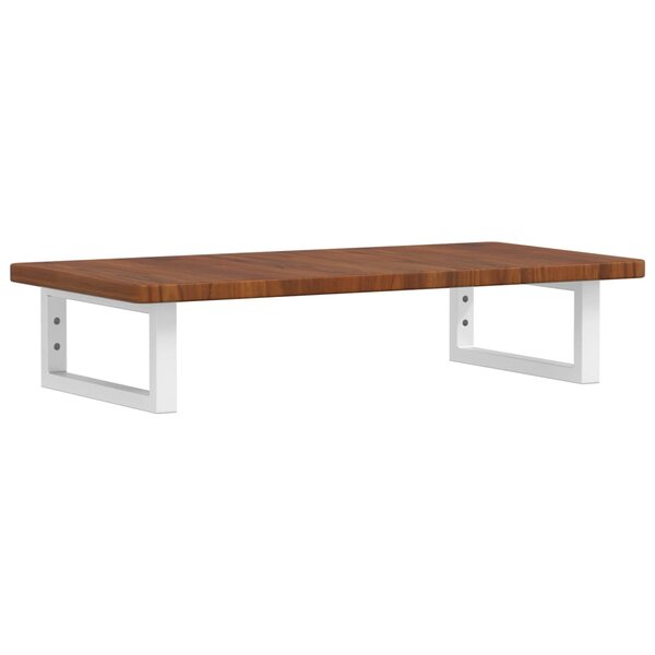 vidaXL Étagère de vasque murale acier et bois de chêne massif