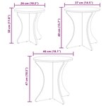 vidaXL Table basse 3 Pièces Naturel 46 x 46 x 47 cm Bois massif en pin