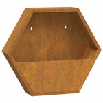 vidaXL Jardinières murales 2 Pièces Rouillé Acier corten 46x10x40 cm