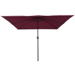 Parasol carré vidaXL 295x245 cm Bordeaux