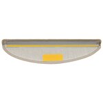 vidaXL Tapis d'escalier 20 pièces 56 x 17 x 3 cm Taupe Demi-rond