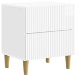vidaXL Cabinet de chevet avec tiroir Blanc brillant 43 x 34 5 x 48 cm