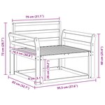 vidaXL Sofa de milieu extérieur Naturel