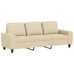 vidaXL Ensemble de canapés 2 Pièces crème tissu
