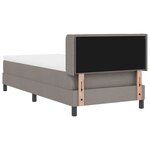 vidaXL Lit box spring avec matelas en taupe  90 x 200 cm  tissu