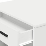 vidaXL Bureau avec tiroir et étagère blanc bois d'ingénierie