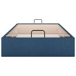 vidaXL Cadre de lit ottoman sans matelas bleu 100x200 cm tissu