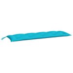 vidaXL Coussins de banc de jardin lot de 2 turquoise 150x50x7 cm tissu