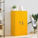 vidaXL Armoire de rangement Jaune moutarde 60 x 40 x 105 cm Acier