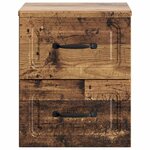 vidaXL Cabinet de chevet mural 2 Pièces Bois ancien 34 5 x 33 x 40 cm