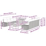 vidaXL Ensemble de canapé de jardin 11 Pièces Gris Poly rotin