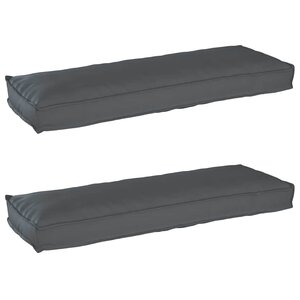vidaXL Set de coussins de palette 2 Pièces Anthracite 120 x 40 x 8 cm