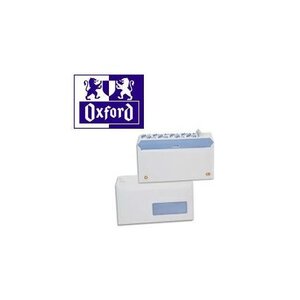 Bte 500 enveloppes dl 110x220 mm 80g auto adh. Fenêtre 45x100 blanc oxford
