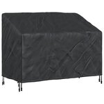 vidaXL Housse de banc de jardin Noir 134 x 70 x 65 / 94 cm Tissu 210D