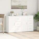 vidaXL Buffets 2 Pièces blanc 60x31x70 cm bois d'ingénierie