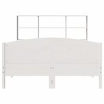 vidaXL Lit bibliothèque sans matelas blanc 120x200 cm bois pin massif