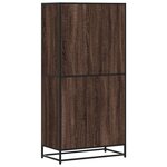 vidaXL Buffet haut chêne marron 68x35x139 cm bois d'ingénierie