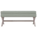 Tabouret de rangement 110 x 45 x 49 cm velours gris clair 02_0010868
