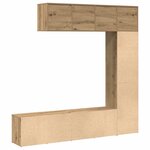 vidaXL Bibliothèques 3 Pièces chêne artisanal bois d'ingénierie