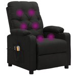 vidaXL Fauteuil électrique de massage Noir Tissu