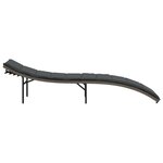 vidaXL Chaise longue avec coussin gris 55x199x50 cm résine tressée