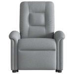 vidaXL Fauteuil inclinable de massage électrique Gris clair Tissu