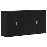 vidaXL Buffet 2 Pièces Chêne noir 79 x 38 x 80 cm Bois d'ingénierie
