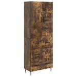 vidaXL Ensemble de Meubles 2 Pièces Chêne fumé 66 x 34 5 x 90 cm