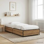 vidaXL Cadre de lit Chêne artisanal 80 x 200 cm Bois d'ingénierie